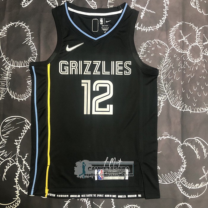 Camiseta Memphis Grizzlies Ja Morant NO 12 Select Series Negro